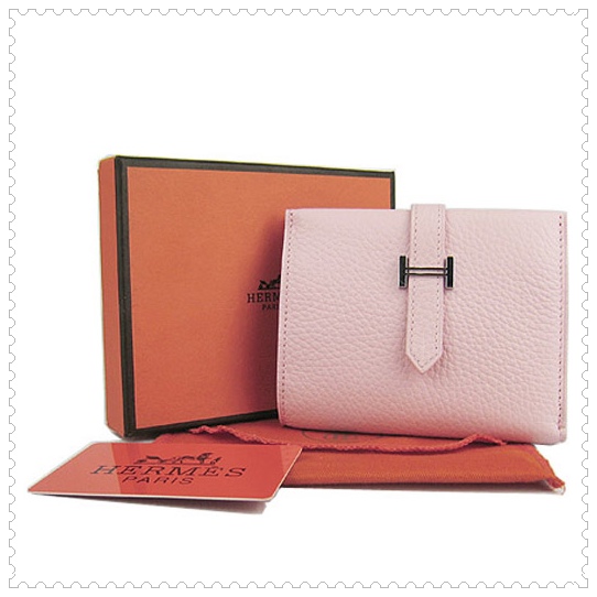 Hermes Bearn Mini Gusset Wallet Pink